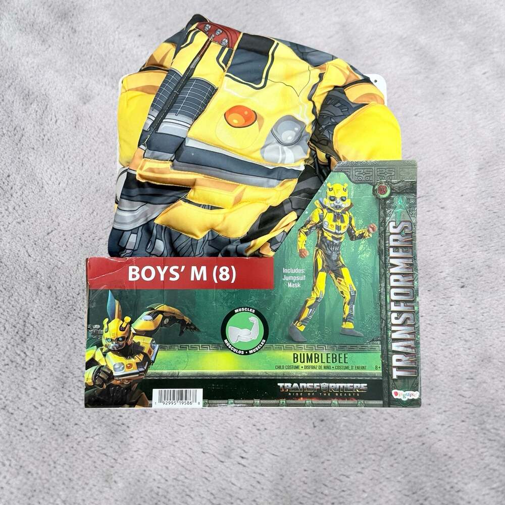 Disguise Transformers Rise of the Beasts Bumblebee Muscle Costume Boys M 8